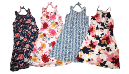 Old Navy Lot Of 4 Girls Tank Dresses Size 14 XL Floral Pink Blue White C... - $31.50