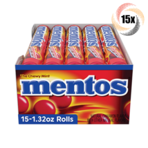 Full Box 15x Rolls Mentos Cinnamon Chewy Mints | 14 Mints Per Roll | 1.32oz | - £22.25 GBP