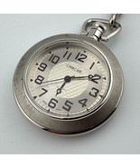 VTG Cherokee Pocket Watch Men Open Face Silver Japan Quartz Analog New B... - $36.48 CAD