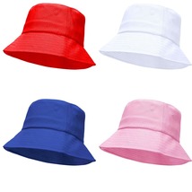 Bucket Hat Cap Cotton Fishing Boonie BrimVisor Sun Summer Men Women Camping - £16.39 GBP