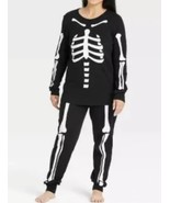 New Women&#39;s Large Halloween Skeleton Sleep Set Hyde &amp; EEK! Boutique Black  - $23.36 CAD