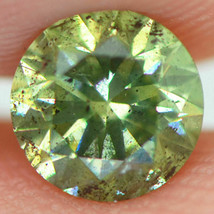Loose Round Shape Diamond Fancy Green Color SI2 Certified Enhanced 0.72 Carat - £371.63 GBP