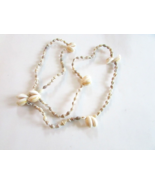 Vintage Costume Shell Necklace Single Strand 17.5&quot;  L6 - €3,37 EUR