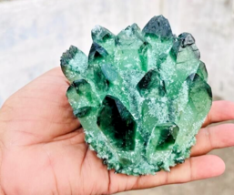 Natural Green Ghost Phantom Quartz Crystal Cluster Green Crystal Cluster Gifts - £59.89 GBP