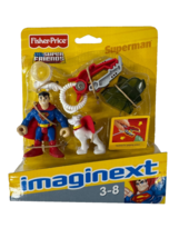 VTG Imaginext Batman DC Super Friends Superman &amp; Dog &amp; Kryptonite &amp; Claw... - $460.91 MXN