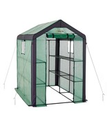 2 Tiers 8 Shelves Large Walk In Portable Outdoor Greenhouse Plant House ... - $3,766.66 MXN