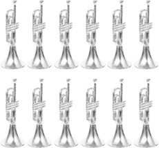 Nuobesty Music Trumpet Miniature Musical Instrument Model Plastic Trumpet, 12Pcs - £28.76 GBP