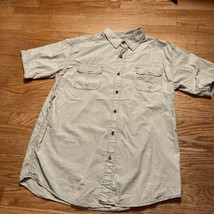 NWT PJ Mark L Short Sleeve Check Grid Cotton Casual 2 Pockets Y2K - £10.59 GBP