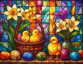 Easter Stained Glass 100 JPG Clip-art Digital Download Bundle VOL 3 - $2.99
