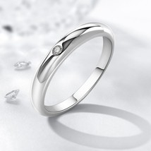 Natural Diamond Jewelry 18K White Gold Ring for Women Anillos De Bizuteria Silve - £18.03 GBP