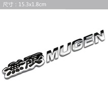 Cayears 1Pcs Mugen Power Js Racing Moduro  Alloy Sticker Emblem Grille  For Fit  - £102.50 GBP