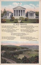 In Old Virginia VA Postcard Poem State Capitol B. B. Valentine - £2.39 GBP