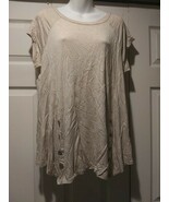 Boutique Brand Women&#39;s Emerald Tan  Top Blouse SZ 3XL - $13.66 CAD