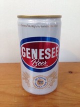 Vtg Flat Pop Top Pull Tab Beer Can Genesee Brewing Co Red White Blue Roc... - $24.99