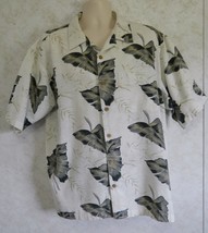 Palm Island Clothing Co Men&#39;s Hawaiian Shirt Size XL Palm Leaves Rayon Cotton - £14.69 GBP