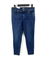 Style Co Womens Mid Rise Frayed Hem Blue Denim Ankle Jeans Size 4 - $28.49