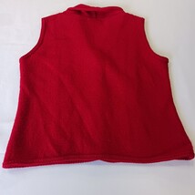 Coldwater Creek RN#98516 Women's Red Front Button 100% Wool Sleeveless Vest Sz M image 10