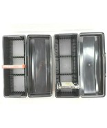 2 Alpha Audio Cassette Plastic Holder Storage Cases Holds 15 Tapes Black... - £30.22 GBP