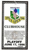 1996 US Open ticket Monday June 17th Playoff Oakland Hills Steve Jones - £189.81 GBP