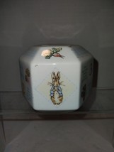 Vintage 1997 Wedgwood Peter Rabbit Hexagon Ceramic Bank Made In England - £9.41 GBP