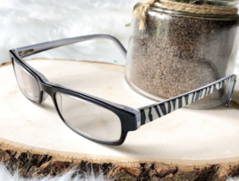Indi KG2002 Zebra Animal Print Eyeglasses Frames Black White Glasses Fle... - £18.77 GBP