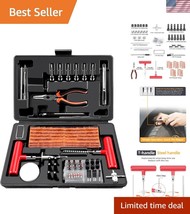 Sturdy 98PCS Tire Repair Kit: Durable Tools for Every Vehicle Emergency - $43.00