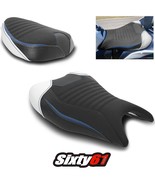 Suzuki Hayabusa Seat Cover 2021-2025 Luimoto White Blue Black Tec-Grip Suede - $340.88