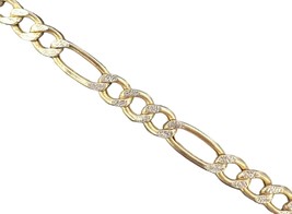 Unisex Bracelet 10kt Yellow and White Gold 383934 - £203.66 GBP