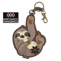 SLOTH CHALA PAL KEY FOB COIN PURSE KEYCHAIN - $18.32
