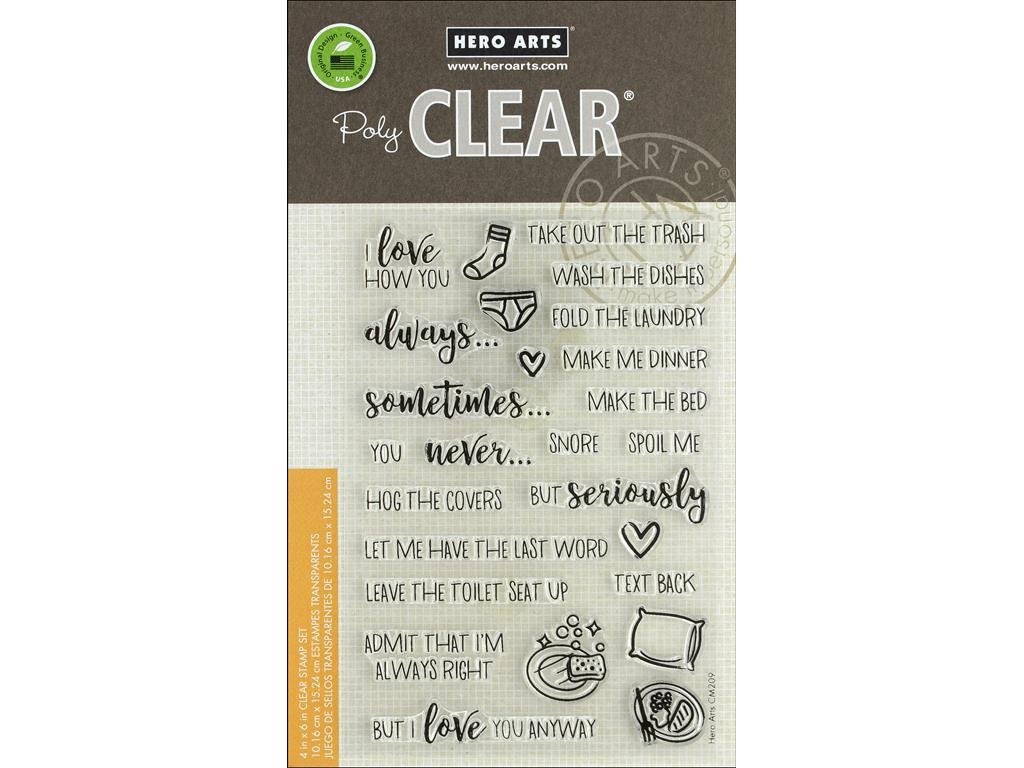 Hero Arts Love How You Clear Stamp Set Always Sometimes Never But Seriously - $16.00
