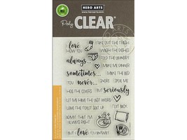 Hero Arts Love How You Clear Stamp Set Always Sometimes Never But Seriously - £12.75 GBP