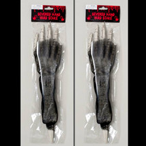 2-Pc Set Skeleton Arm Body Parts Bloody Horror Hand Lawn Stakes Prop Decorations - £3.03 GBP