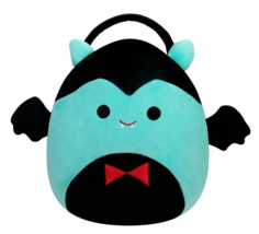 Squismallows Drake Vampire Halloween treat pail ultra soft plush - $21.78