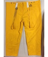 ORANGE 2XL XXL WET RAIN SUIT PANTS BOTTOMS ADJUSTABLE SUSPENDERS COVERAL... - $352.96 MXN