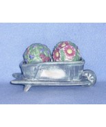 Sonoma Home Goods In the Garden Figural Salt &amp; Pepper Set Flower Cart Ho... - $13.70 CAD