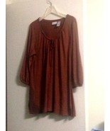 Chico&#39;s Women&#39;s Brown Draw-String Shirt - $723.38 MXN