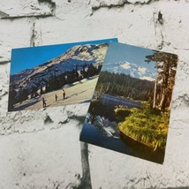 Vintage Postcard Lot Of 2 Mount Rainier Washington Winter Mountain Spring Hills - £7.90 GBP