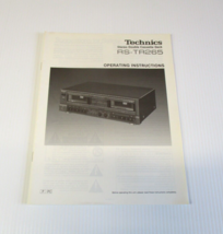 Technics RS-TR265 Double Cassette Deck Operating Instructions - £6.68 GBP