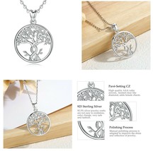 Elvis Presley Concert TCB Chain Tree of Life Necklace 925 Sterling Silver New - £20.77 GBP