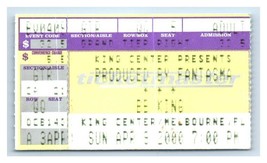 B.B. King Concert Ticket Stub April 9 2000 Melbourne Florida - $24.74