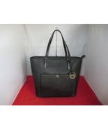 Michael Kors Jet Set Saffiano Leather Top Zip Snap Pocket Tote $198 Blac... - $94.76 CAD