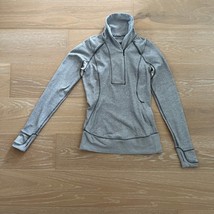 Lululemon Think Fast Pullover Mini Check Pique White Heathered Slate sz 4 - $49.99