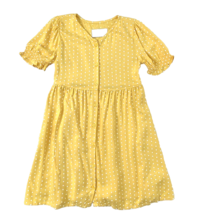 Old Navy Yellow Dot Dress Toddler Girls size 5T Short Sleeve Button Front - £11.25 GBP