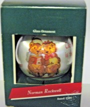 1989 Hallmark Keepsake Norman Rockwell Ball Christmas Ornament in box Animals - £11.14 GBP