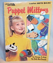 Puppet Mittens Leisure Arts Leaflet 2275 Ten Designs To Knit 1992 Beth MacDonald - $8.86
