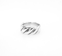 David Yurman .925 Sterling Silver Sculpted Cable Contour Men Band Ring - $395.98