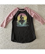 Little Mermaid Shirt Top Disney Little Mermaids Ariel Sunset Ocean Casua... - $317.22 MXN