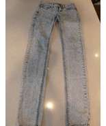 BDG Ankle Cigarette Denim Jeans Womens Blue Acid WASH Skinny 27X33 - $30.97 CAD