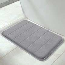 Memory Foam Bath Mat Non-Slip Quick-Dry Grey Rug - $514.41 MXN
