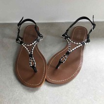 Ralph Lauren Braided Leather Thong Sandals sz 9 - $24.18